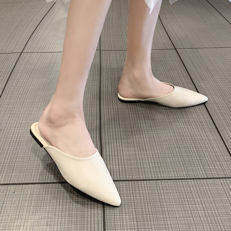 Giày sục da mềm đế bằng tiểu thư 3 màu siêu xinh 104