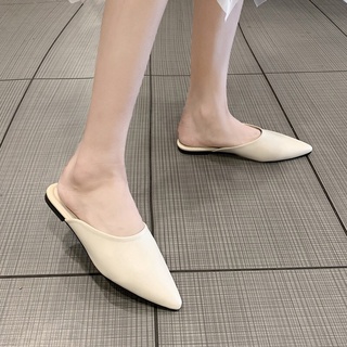 Dép sục nữ đế bệt chất da mềm gót 2 phân