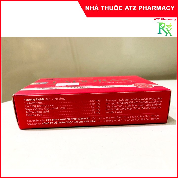 Viên Uống Trắng Da LADORAX - hỗ trợ giúp da sáng mịn & bổ sung chất chống oxy hóa-ATZpharmacy