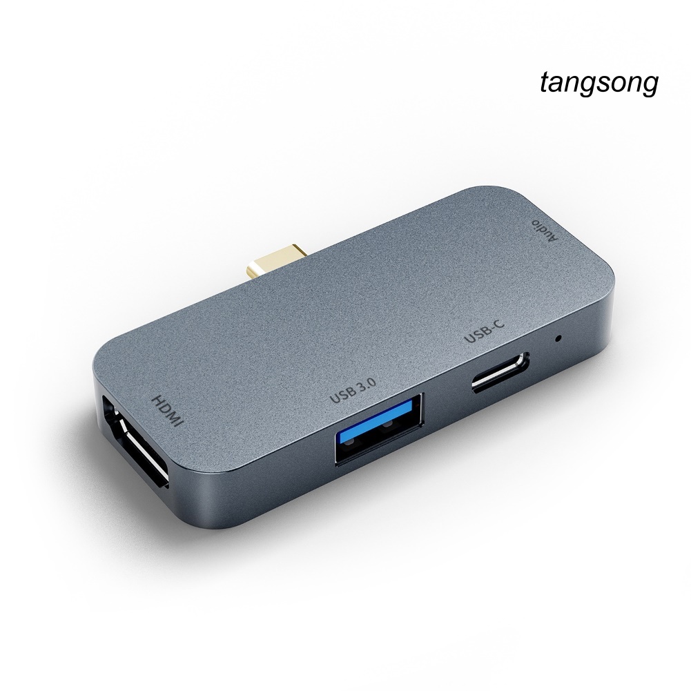 Bộ Chuyển Đổi Ts-4 Trong 1 Type-C Usb-C Sang 4k Hdmi-Compatible 60w Pd Usb 3.0 3.5mm