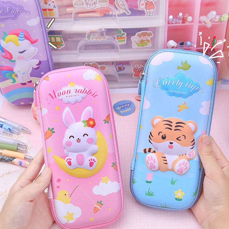 Hộp Đựng Bút Đa Năng Hình Kỳ Lân 3D Dễ Thương