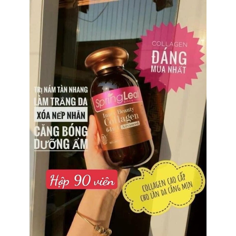 Collagen Springleaf 6 in 1 - 90 viên, 180 viên Úc - Viên Spring leaf inner beauty colagen 6-IN-1 advance | BigBuy360 - bigbuy360.vn