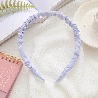 Băng đô cài tóc lụa xếp ly xinh xắn