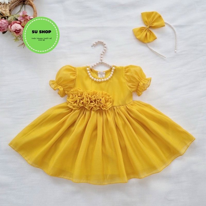 Váy công chúa cho bé từ sơ sinh 3-18kg Tặng kèm bờm ngọc