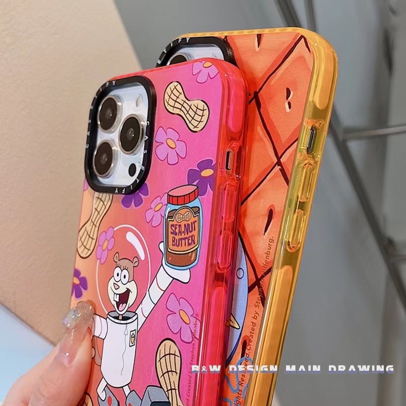 Ốp Điện Thoại Dẻo Họa Tiết Hoạt Hình Spongebob Chống Sốc Cho iPhone X XS Max 13 12 11 Pro Max 7 8 Plus