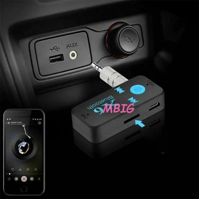 MG Wireless Bluetooth 3.5mm AUX Audio Stereo Music A2DP Car Handsfree Receiver Adapter @vn