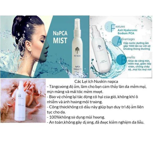 Dưỡng ẩm NaPCA Moisture Mist Nuskin Auth 100%