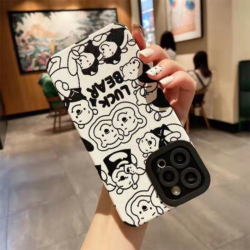 Ốp Điện Thoại Hình Gấu May Mắn Cho iphone 13 iphone x