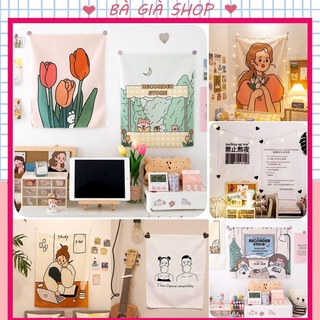 Tranh vải treo tường trang trí hình cô gái