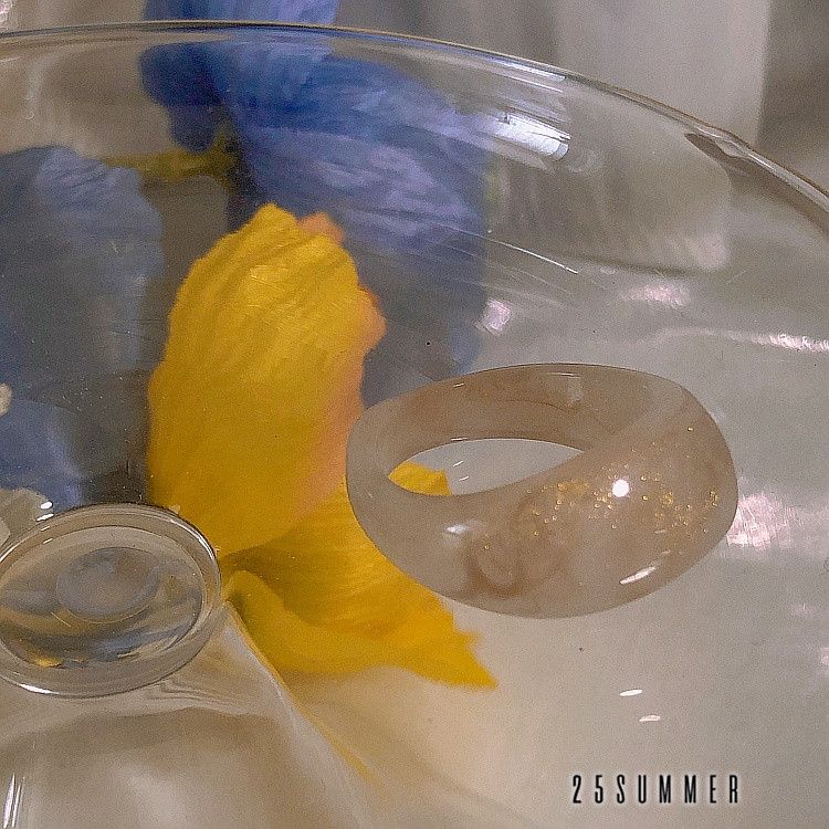 IF ME Nhẫn nhựa màu sắc đẹp mắt phong cách Hàn Quốc cho nữ