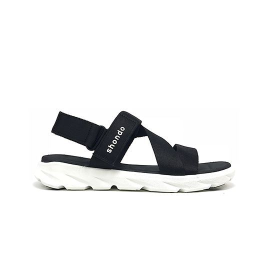 Xả 12.12 10.10 . ⚡ Sale 10.10 {FREE SHIP} GIÀY SANDAL SHAT-SHONDO F6 SPORT ĐẾ TRẮNG QUAI ĐEN CC saless Đẹp . Đẹp . . .