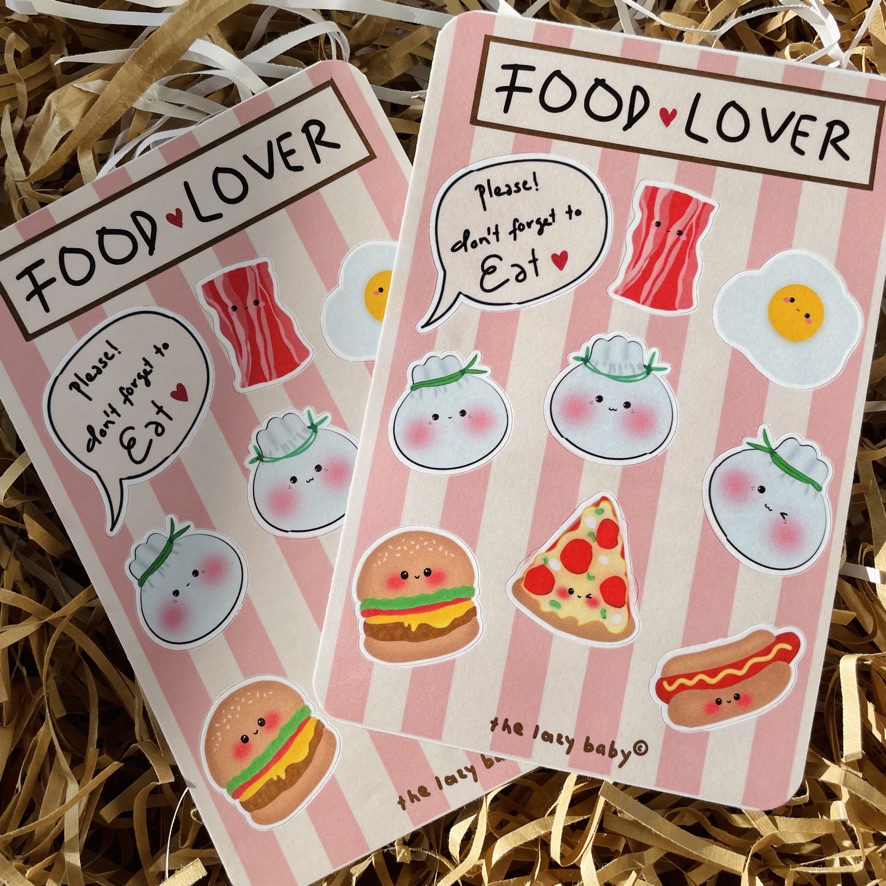 Sticker / hình dán món ăn - trang trí sổ, bullet journal, chống nước-tiemtaphoacona