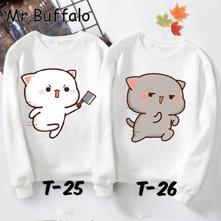 RẺ VÔ ĐICH- Áo nỉ đôi sweater nam nữ - áo đôi thu đông hình mèo Mochi cực đáng yêu