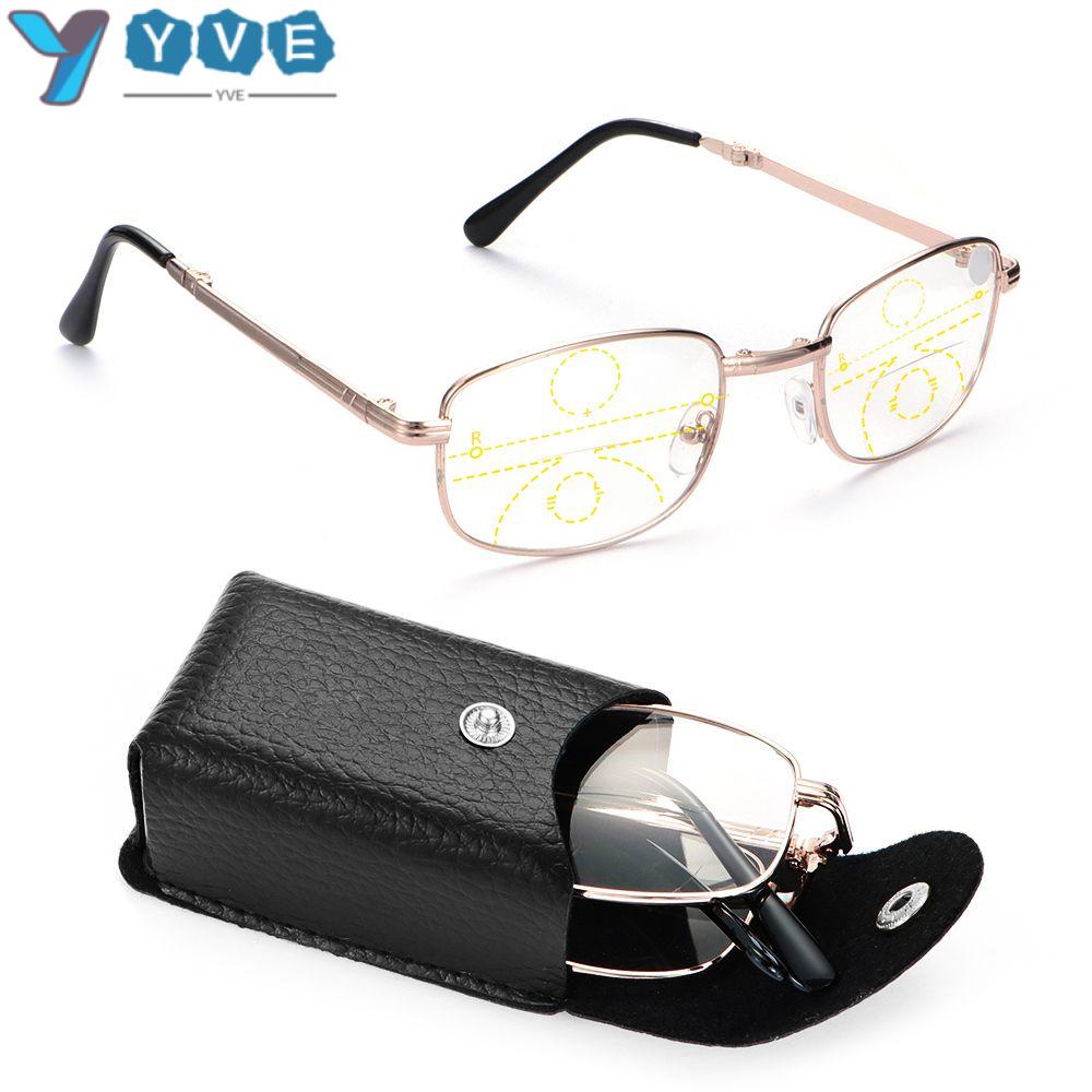 Kính mắt gấp gọn tầm nhìn xa + 1.00 ~ + 4.00 độ gọng kim loại phong cách unisex