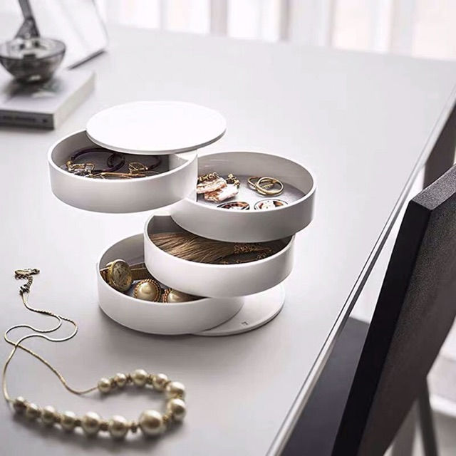 Hộp Đựng Trang Sức 4 Tầng Có Trục Xoay Được Tiện Dụng - PB33 | BigBuy360 - bigbuy360.vn