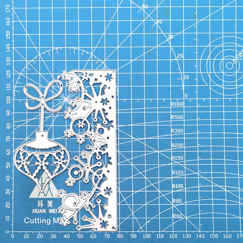 Khuôn cắt giấy bằng kim loại tạo hình chuông/bông tuyết xinh xắn dùng trang trí sổ tay