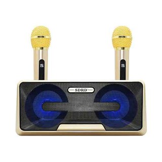 Loa karaoke bluetooth siêu hay sd-301, dung lượng pin lớn, công suất khủng, tặng kèm 2 mic hát