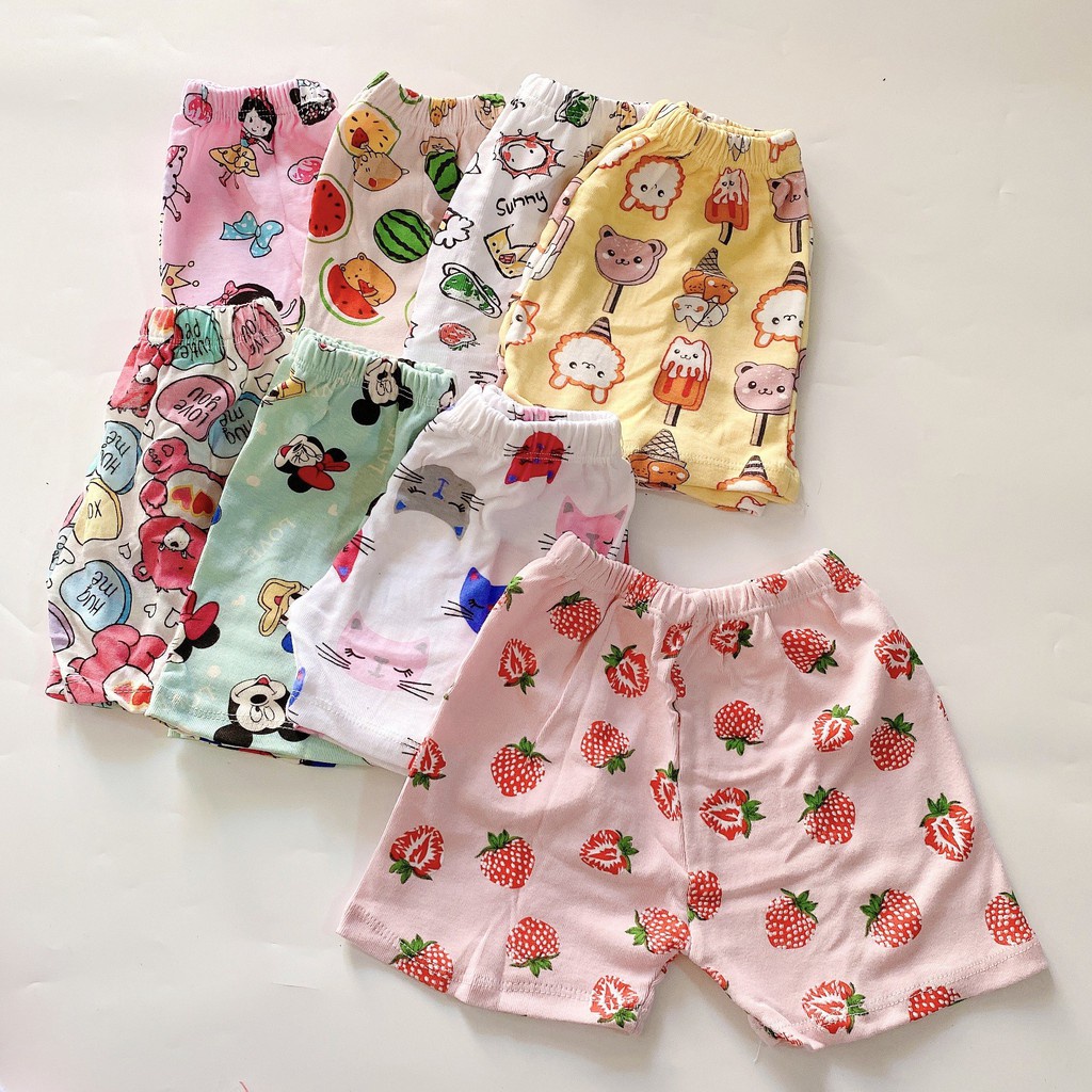 Quần Đùi Cho Bé Trai Và Gái 7-16 Kg Set 1 3 5 Quần Cotton Borip Trẻ Em Xuất Dư Mềm Mịn Mát Đẹp Homie Kids