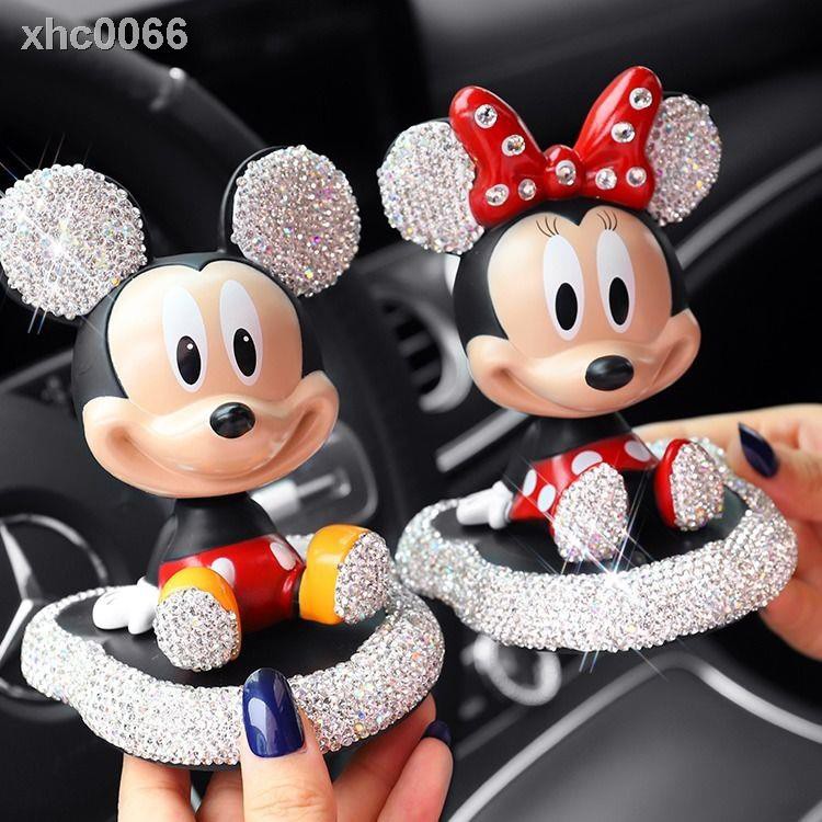 Đồ chơi hình chuột mickey và minnie xinh xắn dùng trang trí nội thất xe hơi