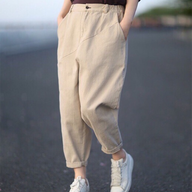Quần kaki cúc khoá chun lưng kiểu hiphop cá tính | BigBuy360 - bigbuy360.vn
