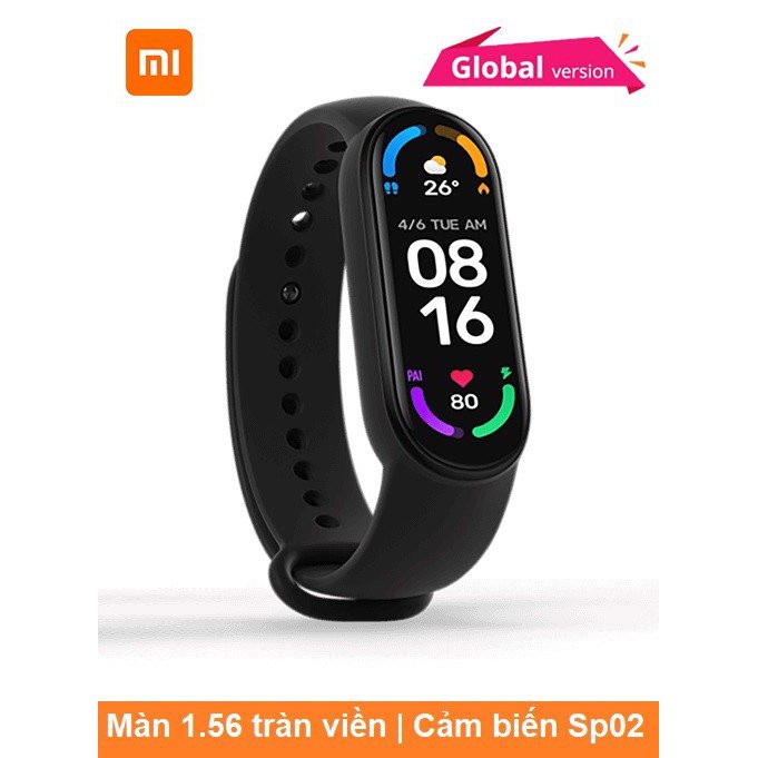 Vòng đeo tay thông minh Xiaomi Mi Band 6 chính hãng - Bản quốc tế bảo hành 12 tháng