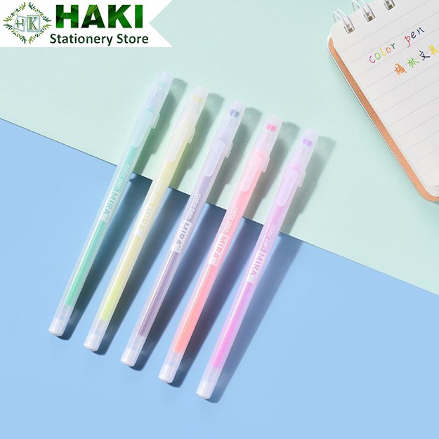 Bút mực gel Mira cute HAKI, bút viết calligraphy ngòi 0.5mm nhiều màu dễ thương B03