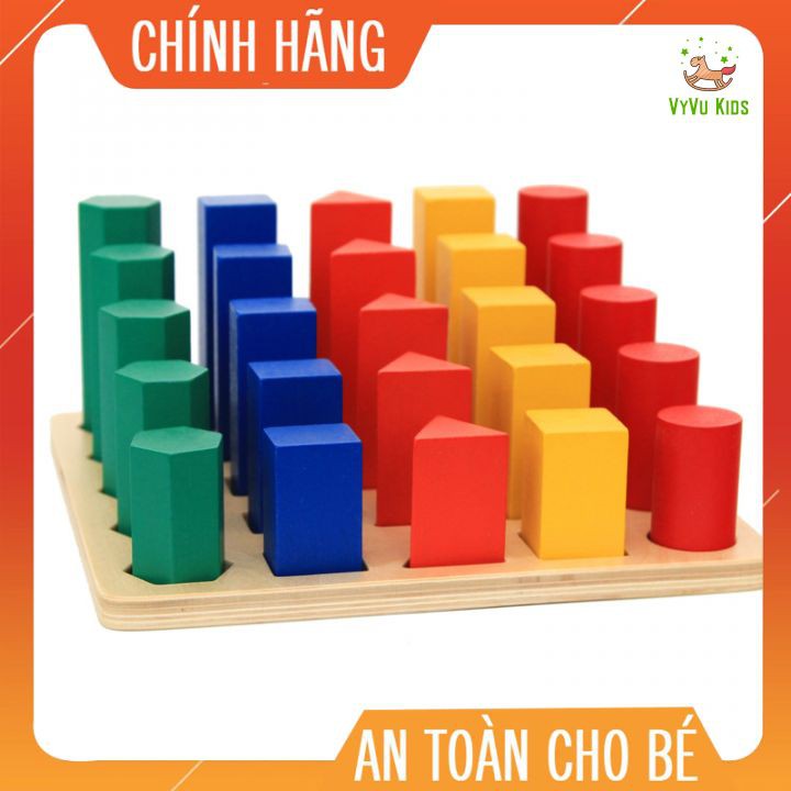 Trụ so sánh giáo cụ Montessori♥️ CHÍNH HÃNG♥️ ĐỒ CHƠI GIÁO DỤC♥️ giúp bé tăng tư duy logic