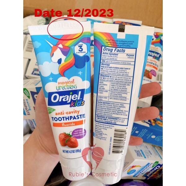 Kem đánh răng cho bé Orajel từ 2-10 tuổi Orajel Kids Fluoride Toothpaste - 119g