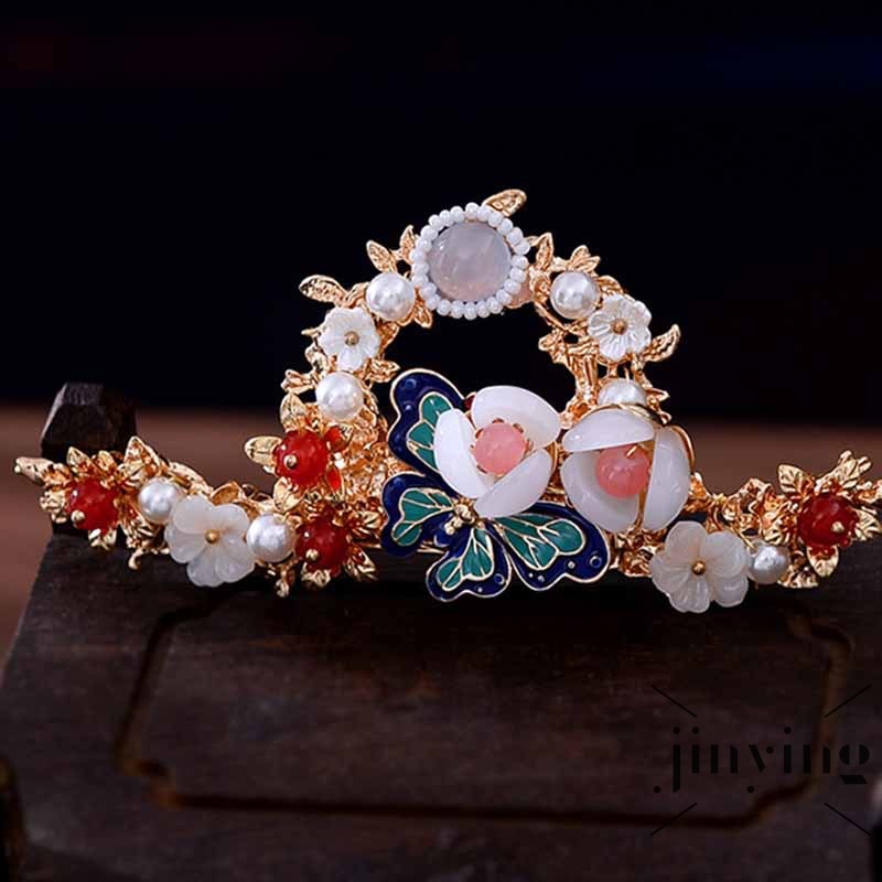 GETNOIVAS Bộ Phụ Kiện Trang Trí Tóc Phong Cách Cổ Trang Trung Hoa Tiện Dụng