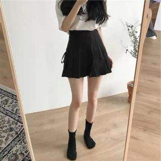 Chân váy kaki cột dây bên hông