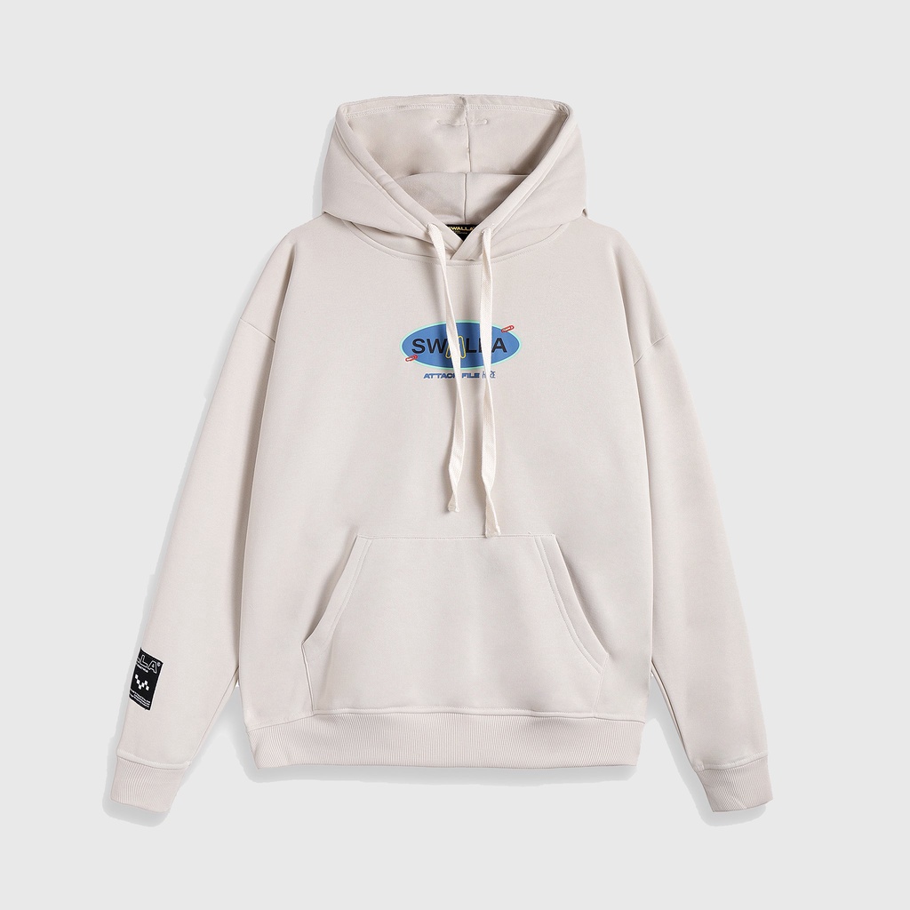 Áo hoodie unisex SWALLA PAPERCLIP - 100% French Terry Fabric CAO CẤP -MÀU WHEAT - LOCAL BRAND chính hãng