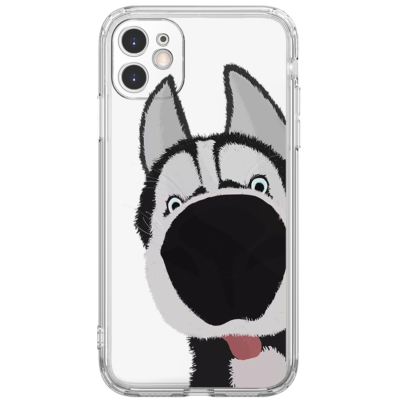 Ốp lưng JURSUE viền vuông hoạt hình dễ thương đẹp cho iPhone 13 12 11 Pro Max SE 2020 X XR XS ip 8 7 6 6S Plus kute Y130