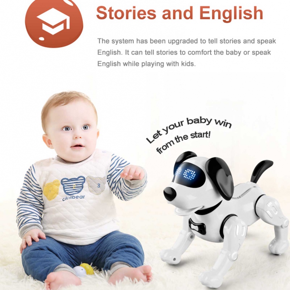 Đồ Chơi Chú Chó Robot Điện Tử Điều Khiển Từ Xa Thông Minh Cho Bé Trai