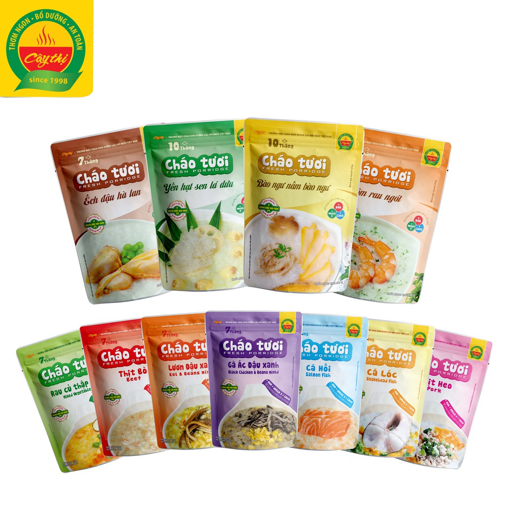 Combo Đủ Vị Cháo Tươi Dinh Dưỡng Cây Thị - 11 Gói