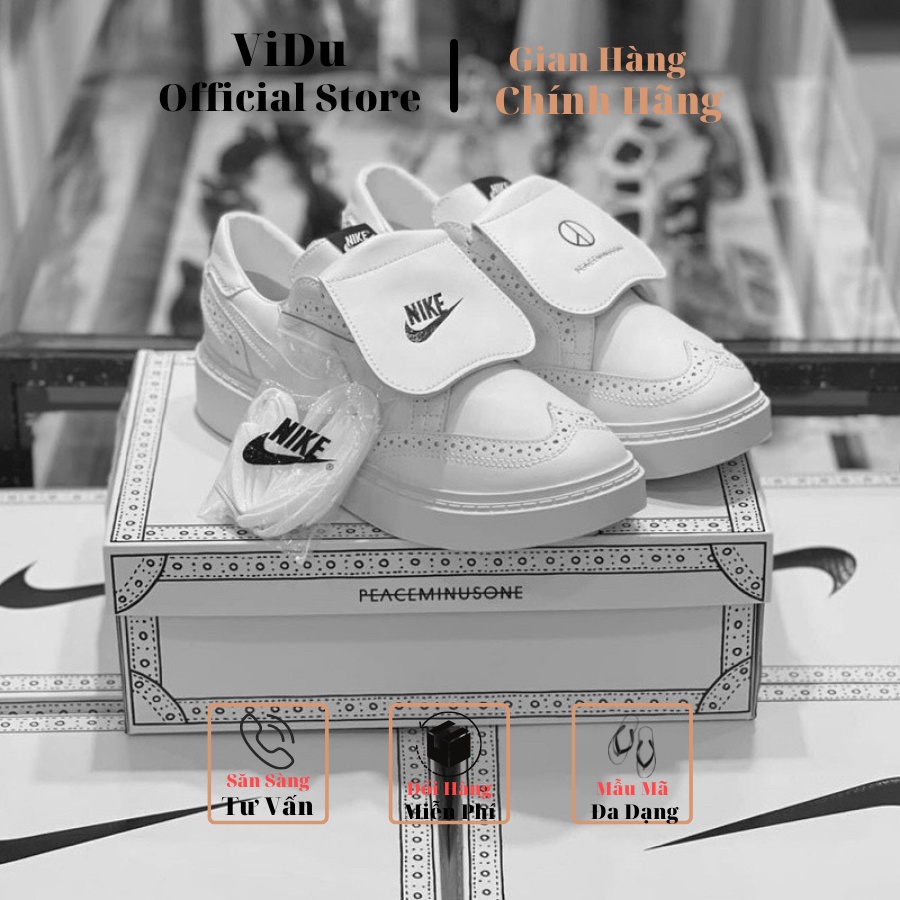 Giày thể thao nam nữ KWONDO1 X FEACEMINUSONE  21159 ViDu màu trắng, giày GD full box, hàng cực đẹp dễ phối đồ