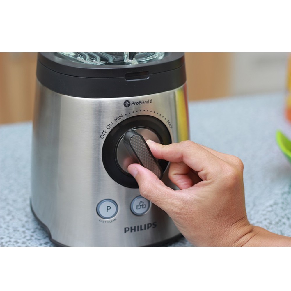 Máy xay sinh tố cối thủy tinh chịu lực Philips HR2195  - Hãng phân phối chính thức