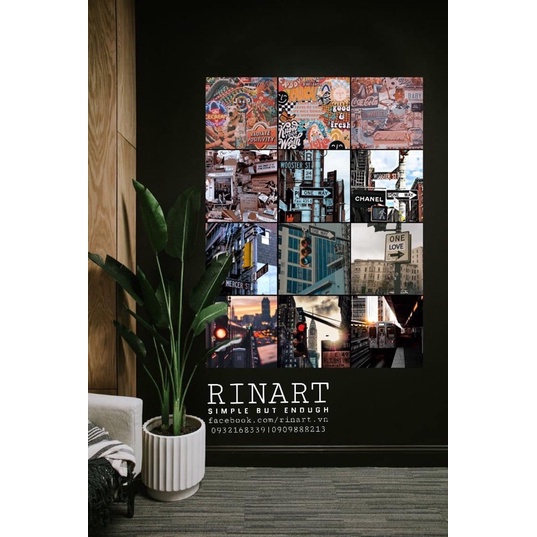 SET 15 DECAL POSTER DÁN TƯỜNG TRANG TRÍ CỬA HÀNG/CAFE CỔ ĐIỂN VINTAGE