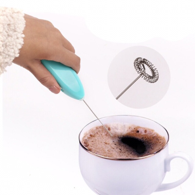 Máy Đánh Trứng Cafe Tạo Kem Bọt Biển CAPU - MAKER Mini Cầm Tay Siêu Tiện Dụng Chạy Pin Siêu Bền