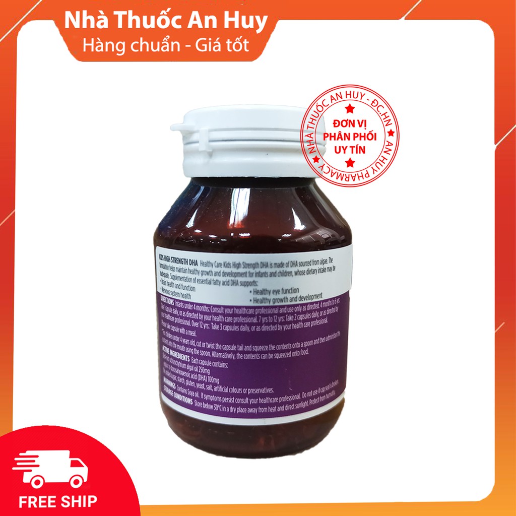 [CHÍNH HÃNG ÚC] Viên uống bổ sung DHA cho trẻ Healthy Care Kids High DHA 60 viên | Thế Giới Skin Care