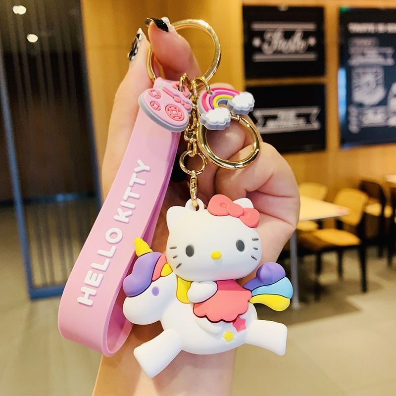 DISNEY Móc Khóa Hello Kitty Dễ Thương Bằng Silicon