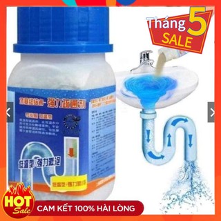 Bột thông tắc cống, đường ống nước, bồn cầu cực mạnh - nắp xanh