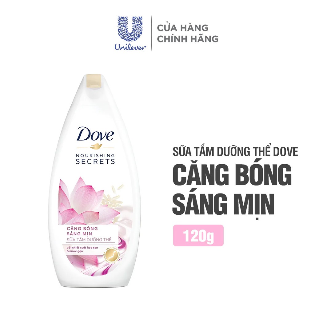 [HB GIFT] Sữa tắm dove căng bóng sáng mịn 120g