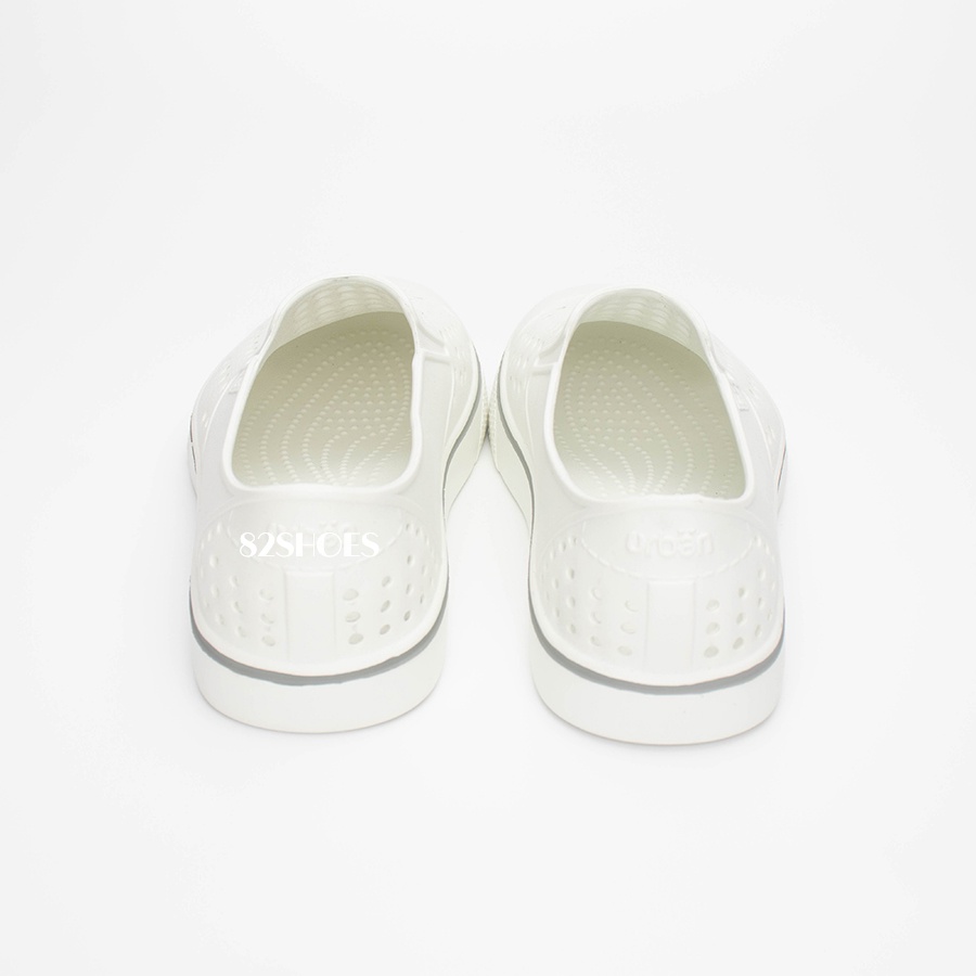 [Urban, Mẫu mới] Giày nhựa lỗ nam nữ đi mưa đi biển Urban - Chất liệu Eva siêu nhẹ, chống nước, giá tốt - Trắng Xám