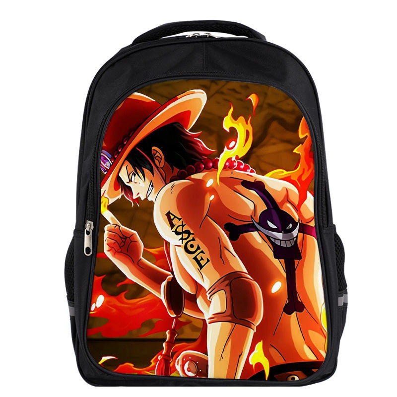 Ba Lô Đi Học Cỡ Lớn Hai Lớp Họa Tiết Anime One Piece Đơn Giản Cho Bé Trai