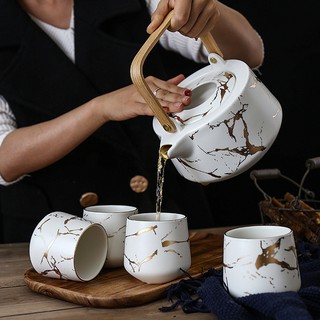 Bộ Ấm Trà Gốm Sứ Cao Cấp