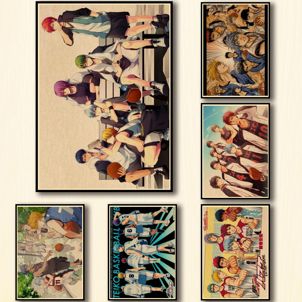 Bộ 50 Tranh Treo Tường A3 42X30CM Họa Tiết Anime Kuroko No Basket Krafter Trang Trí Quán Cà Phê