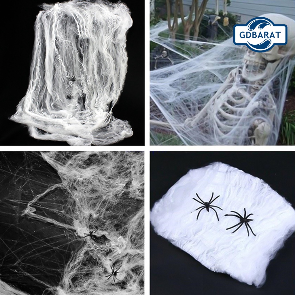 Mạng Nhện Nhân Tạo Màu Trơn Nhiều Màu Sắc Dùng Để Trang Trí Halloween