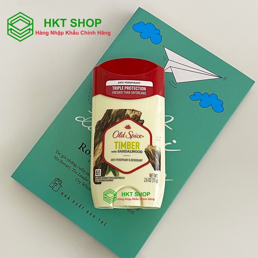 Sáp khử mùi Old Spice Timber 73g (Sáp trắng - Khử mùi và ngăn tiết mồ hôi) - HKT Shop