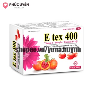 Viên uống sáng da Vitamin E 400IU Đỏ hỗ trợ làm đẹp da, trắng da, giảm nám, mờ thâm, chống lão hoá  - Hộp 30 viên