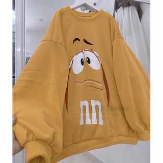 Áo nỉ phom unisex mặt mếu